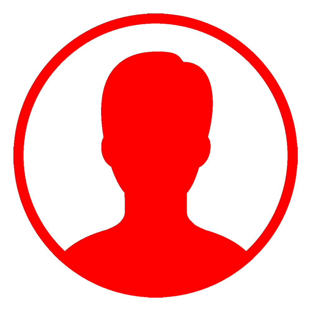 [citypng.com]profile user round red icon symbol download png 1000x1000